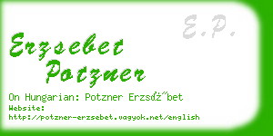 erzsebet potzner business card